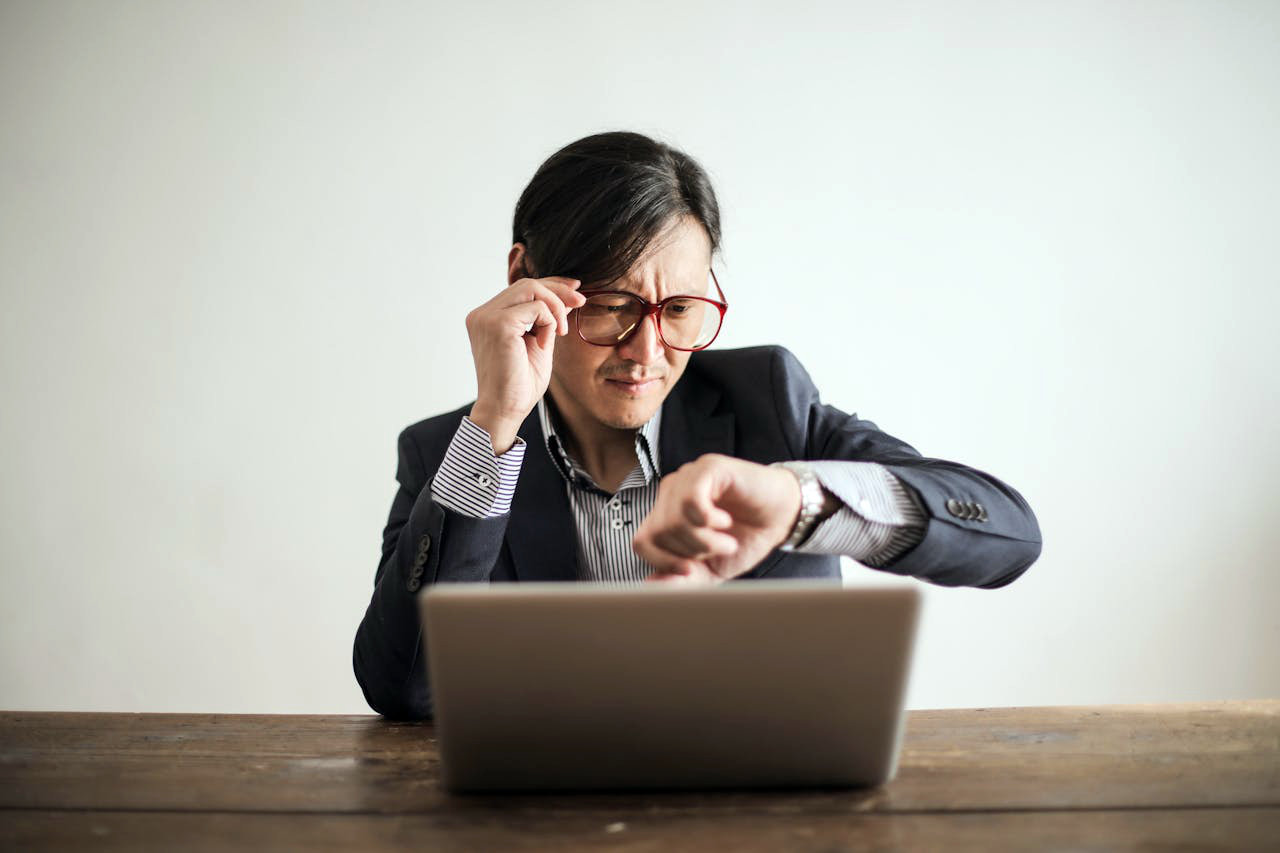 Person looking at their watch